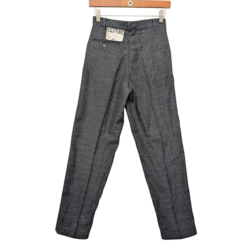 Vintage NWT Cotler Pleated Dress Pants Boys 14 Regular Gray Travis II - Picture 3 of 13